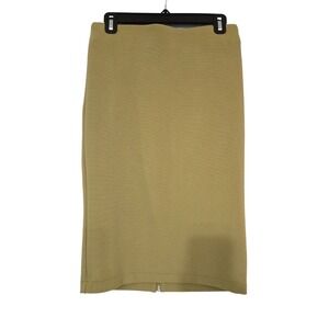 Philosophy Knit Pencil Skirt With Gold Zipper Mission Olive Size 4